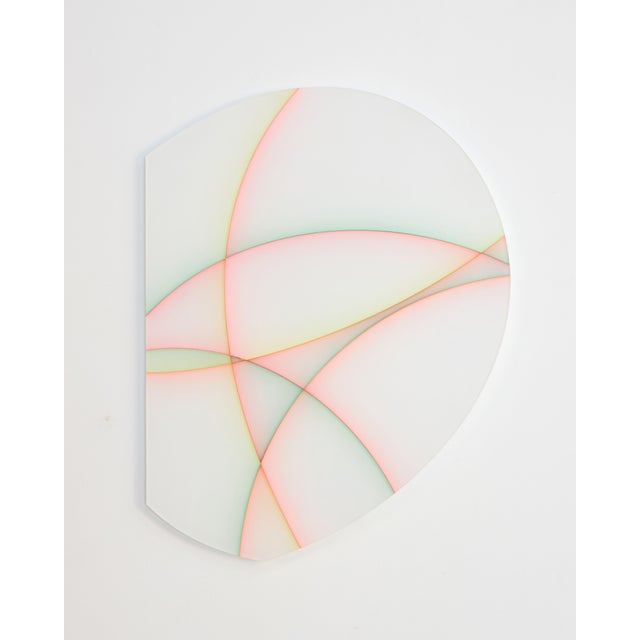 2020s Contemporary Abstract Cast Acrylic and Spray Paint "Shield Iii" by Tom Henderson For Sale - Image 5 of 9