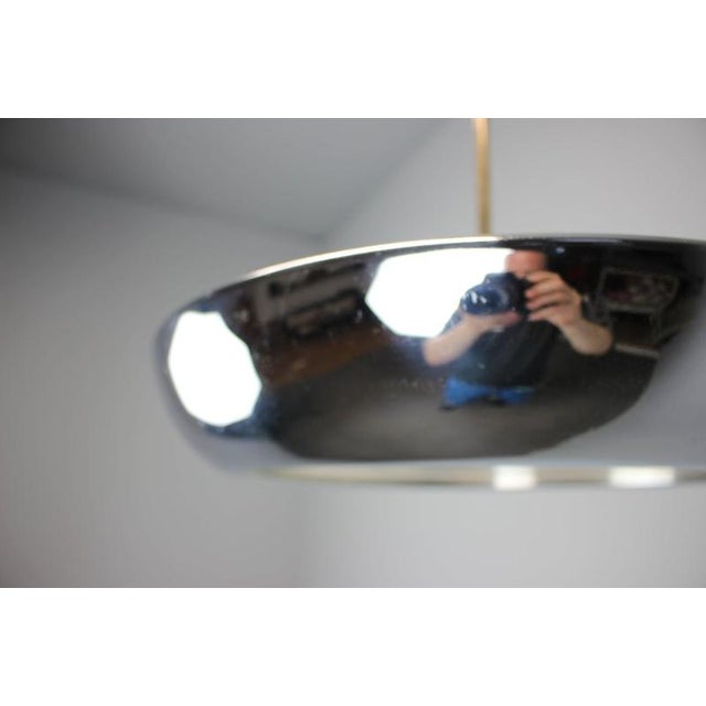 1930s UFO Pendant Lamp attributed to Josef Hurka for Napako, Former Czechoslovakia, 1930s For Sale - Image 5 of 12