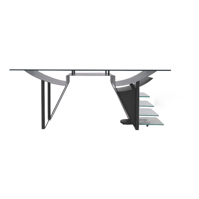 Desk and Rolling Block 007 by Hélène Galdini for H. Galdini, 1980 For Sale