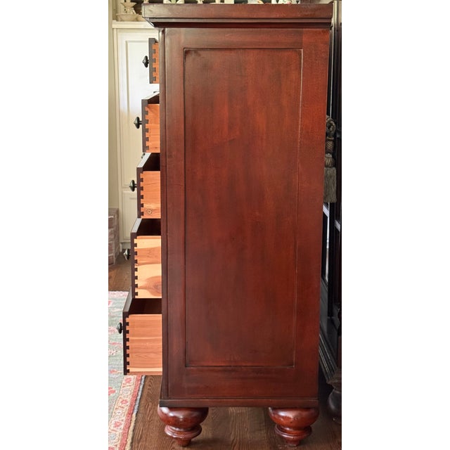 Restoration Hardware Restoration Hardware Cedar Lined Eleven Drawer Mahogany Finish Gentleman’s Chest For Sale - Image 4 of 18