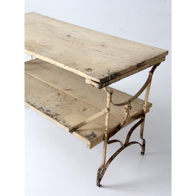 Antique French Garden Two Tier Console Table For Sale - Image 11 of 18