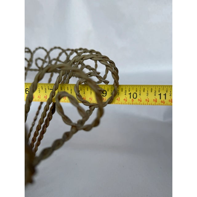 Elevate your garden, patio, or indoor plant display with this charming vintage twisted wire wall basket, featuring elegant...