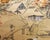 Goldenrod 1960s Shōwa Era Japanese Silk Byobu Screen "Mountain Landscape With Houses" For Sale - Image 8 of 17