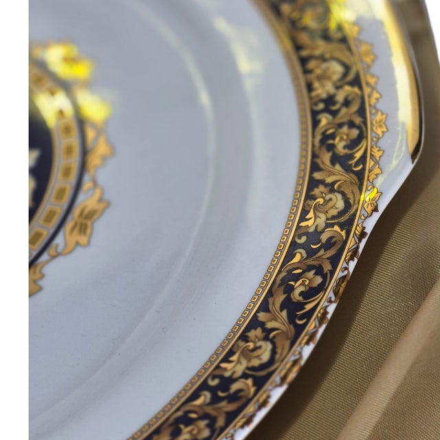 Late 20th Century Late 20th Century Bacchus T. Limoges France Cake Plate & Spatula Milano Collection For Sale - Image 5 of 9