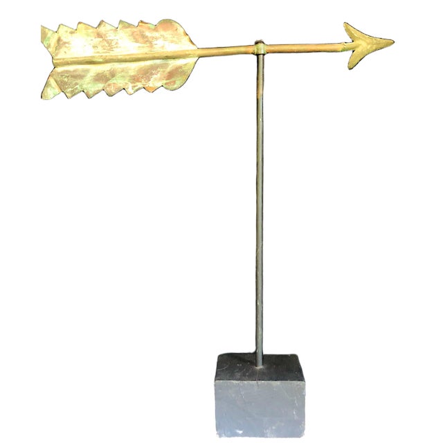 American Vintage American Arrow Weathervane on Stand For Sale - Image 3 of 5
