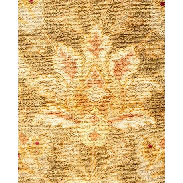 Contemporary Vintage Traditional Hand Knotted Wool Area Rug, Olive - 7'10" X 9'10" For Sale - Image 3 of 9