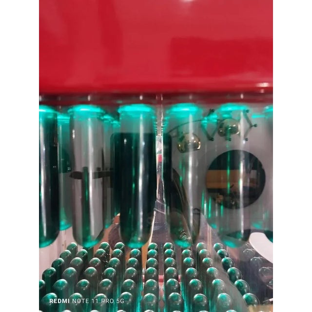 Metal Acrylic Glass Totem Floor Lamp by Paolo Ventrella, Italy, 1980s For Sale - Image 7 of 8