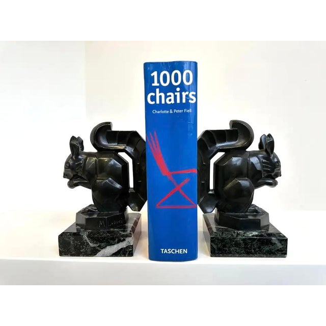 Vintage French Art Deco Squirrel Bookends by Max Le Verrier, 1930, Set of 2 For Sale - Image 13 of 13