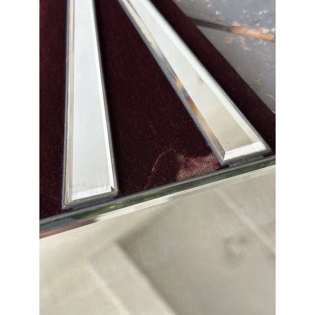 Antique Victorian Velvet + Beveled Glass Sorcerer's Mirror, Circa Late 19th Century For Sale - Image 10 of 16