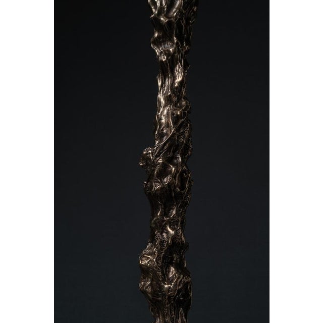 Sweet Thing Tall Lamp in Patinated Cast Bronze by William Guillon For Sale - Image 9 of 18