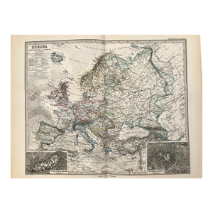 1877 Stieler Map of Europe