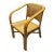 Restored Modern 2-Strand Rattan Armchair Dining Chair W/ Wicker Seat, Set of 4 For Sale - Image 4 of 8