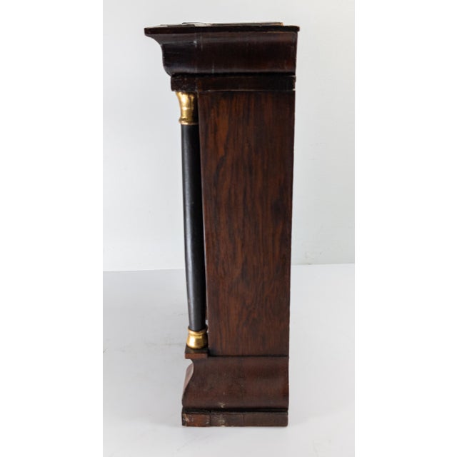 19th Century Empire Style Rosewood Veneered Column Mantle Clock by Seth Thomas For Sale - Image 13 of 18