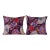 Purple Uzbek Roller Printed Lumbar Pillow Cover - A Pair For Sale