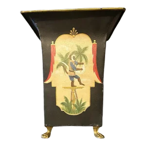Vintage Painted Monkey Waste Bin