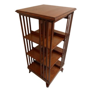 Antique Oak Revolving Bookcase, 1890s For Sale