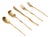 Misette Squiggle 5-Piece Cutlery Set in Shiny Gold For Sale