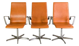 Oxford Office Chairs by Arne Jacobsen for Fritz Hansen, Set of 3