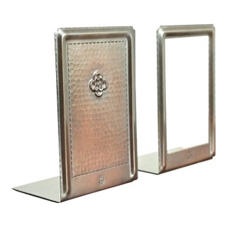 Roycroft Arts & Crafts Hammered Copper Bookends, Circa 1920s For Sale