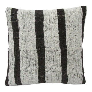 Hemp Brown & White Kilim Pillow For Sale