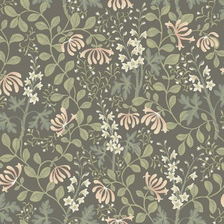 Boråstapeter Trädgårdsfröjd Wallcovering In Charcoal For Sale