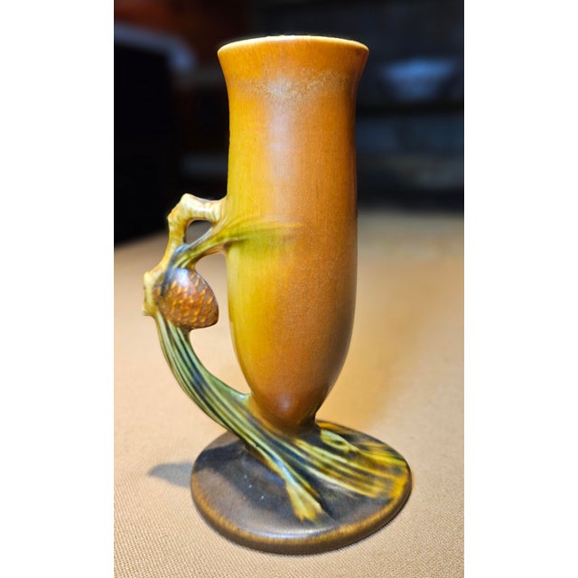 Roseville Pottery Roseville Pottery Pinecone Bud Vase For Sale - Image 4 of 8