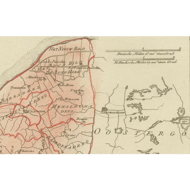18th Century Antique Dutch Map of Westergo in Friesland by Von Reilly, 1791 For Sale - Image 5 of 10