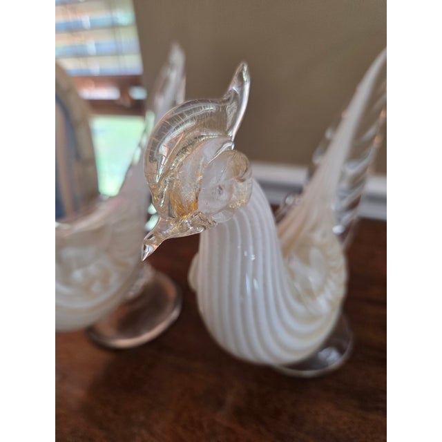 Murano Art Glass Pheasants, Attributed to Alfredo Barbini - A Pair For Sale - Image 9 of 15