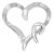 .925 Sterling Silver Heart Shaped Pendant Necklace For Sale