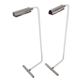 Peter Hamburger for Kovacs Lucite Floor Lamps - a Pair For Sale