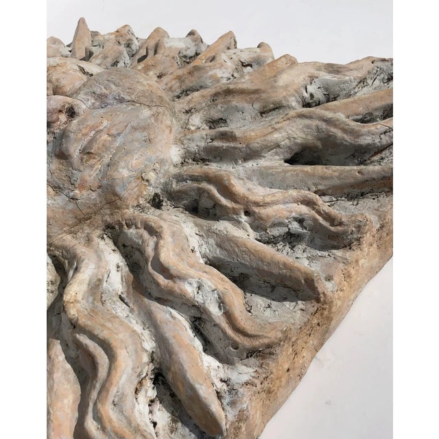 Vintage Majorcan Style Cast Stone Sunburst Medallion by Quatrain for Dessin Fournir For Sale - Image 6 of 9