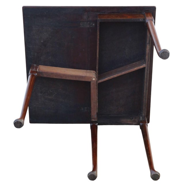 Antique Georgian Mahogany Gateleg Drop-Leaf Dining Table, 1800s For Sale - Image 9 of 10