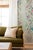 Mahjong Floral Stripe Grasscloth Wallpaper by House Party | Green Dragon | 6 Yards For Sale - Image 4 of 7