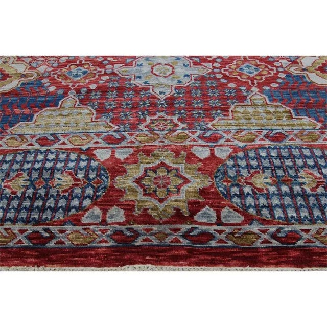 Textile Handwoven Mamlouk Style Area Rug 12’4″ X 15’1″ For Sale - Image 7 of 10