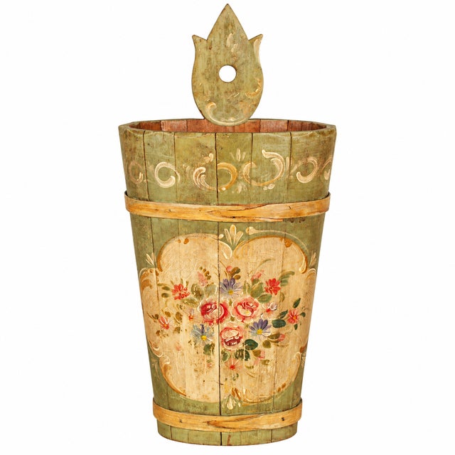 Antique Hand-Painted Wooden Container from Hotel Posta, 1880 For Sale - Image 10 of 10