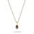 Gold Lucky Clover Black Enamel Egg Gold Necklace For Sale - Image 8 of 8