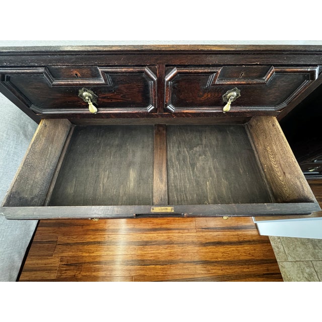 Early 20th Century Antique English Oak Dresser For Sale - Image 5 of 10