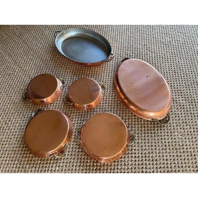 Copper Frying Pan Set, Set of 6 For Sale - Image 9 of 9