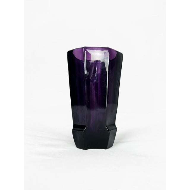 Vintage Art Deco Moser Glass Vase by Josef Hoffmann, 1920s For Sale - Image 4 of 17