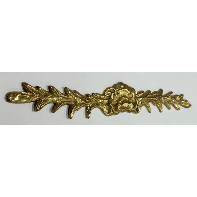 Vintage Victorian Brass Wall Pediment For Sale - Image 4 of 4
