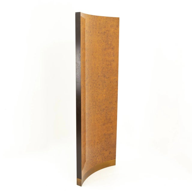 Mid 20th Century Milo Baughman Style Mid Century Burlwood Room Divider For Sale - Image 5 of 11