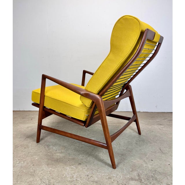 Mid Century Danish Modern Restored Reclining Armchair Lounge by Kofod Larsen For Sale - Image 12 of 12