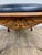 Vintage Louis XV Style Carved Walnut and Vinyl Ottoman or Stool For Sale - Image 4 of 10