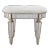 Garbo Mirrored Vanity 24"W Stool, Silver For Sale