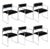 Mid-Century Modern Italian Chrome and Velvet Chairs, 1970s, Set of 6, Set of 6 For Sale