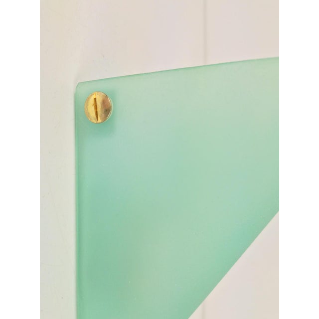 Green Vintage Triangular Conical Wall Sconces in Green Frosted Glass from Lumal-It, 1990s, Set of 2 For Sale - Image 8 of 16