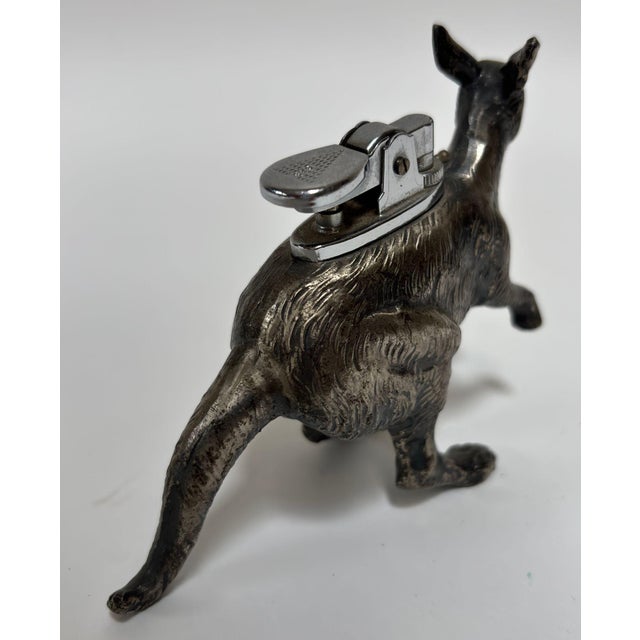 Mid 20th Century Japanese Figural Kangaroo Tabletop Lighter, Cast Metal, Circa 1960 For Sale - Image 5 of 15