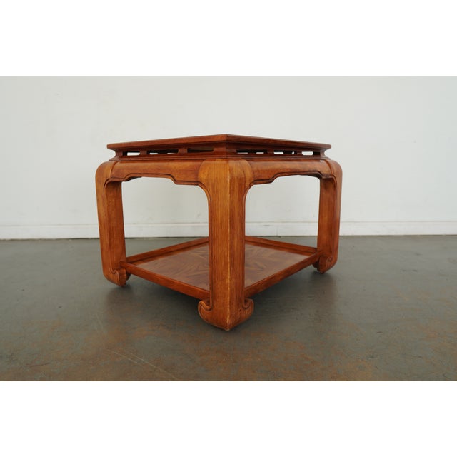 Brown Vintage Century Furniture Burlwood End Table For Sale - Image 8 of 15