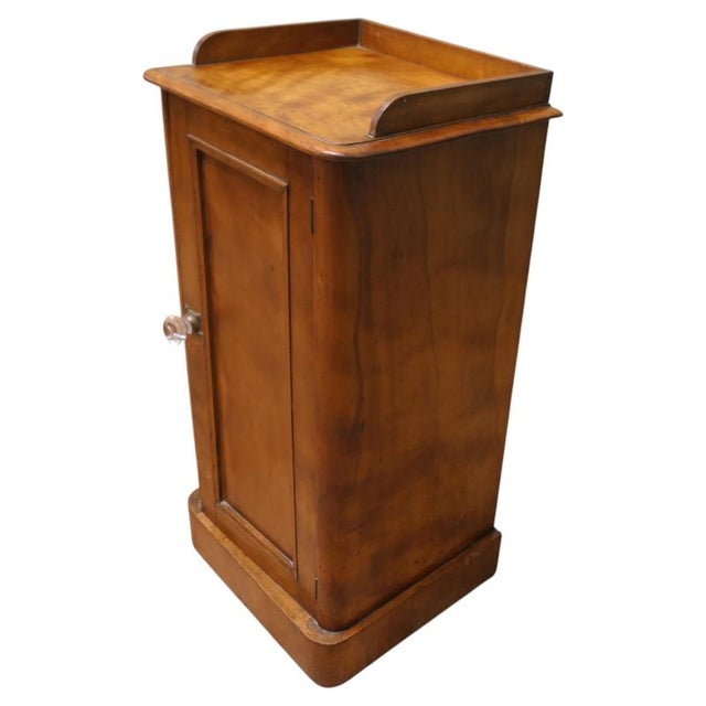 Brown Victorian Birch Bedside Cupboard For Sale - Image 8 of 8