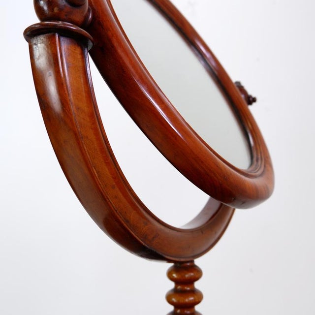 Psyche Barber Mirror in Mahogany For Sale - Image 9 of 16